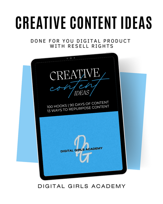 Creative Content Ideas: 100 Hooks, 90 Days Of Content, & 13 Ways To Repurpose Content (With Resell Rights)